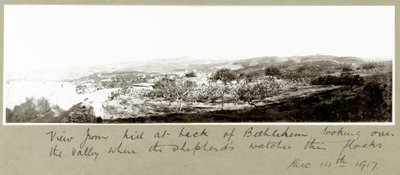 Vista desde la colina detrás de Belén, 14 de diciembre de 1917 de Capt. Arthur Rhodes