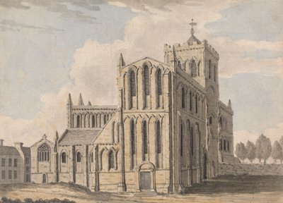 Vista noroeste de la iglesia del castillo, Hexham, Northumberland de Capt. Francis Grose
