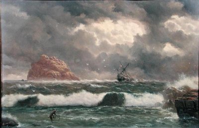 Escena costera tormentosa de Capt. John Haughton Forrest