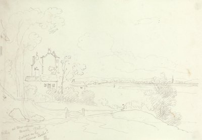 En Newnham mirando al Severn hacia el este, marzo de 1848 de Capt. Thomas Hastings