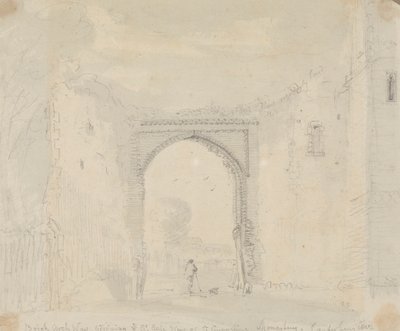 Arco de ladrillo adosado a la Gran Puerta del Monasterio de San Agustín, Canterbury de Capt. Thomas Hastings