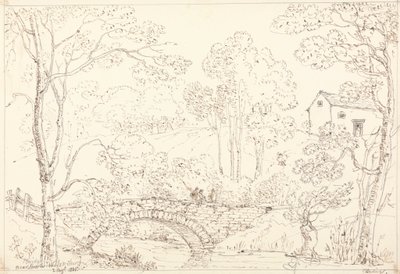 Puente cerca de la iglesia de Loweswater, 2 de agosto de 1835 de Capt. Thomas Hastings