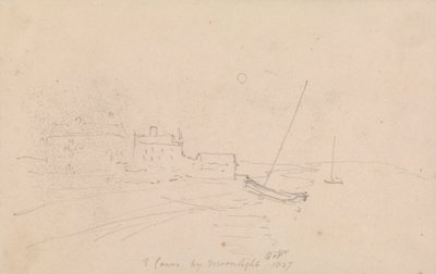 East Cowes a la luz de la luna, septiembre de 1827 de Capt. Thomas Hastings