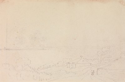 Boceto de una cabaña cerca de la costa de Capt. Thomas Hastings