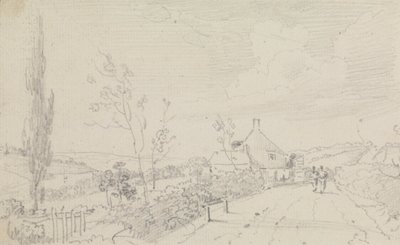 Boceto de un camino rural y una casa de campo de Capt. Thomas Hastings