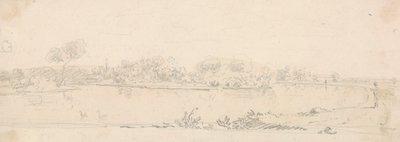 Boceto de un paisaje al otro lado del agua de Capt. Thomas Hastings