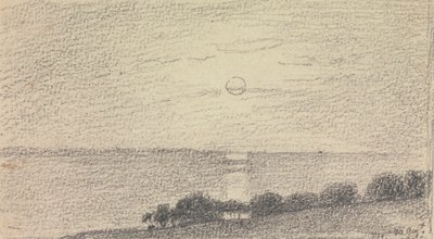 Bosquejo de un sol bajo sobre el mar, 20 de agosto de 1826 de Capt. Thomas Hastings