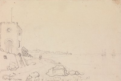 West Cowes desde la casa de baños de Lord Henry Seymour, octubre de 1825 de Capt. Thomas Hastings