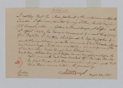 Tantia Topi, el líder rebelde indio de Captain C.R. Baugh