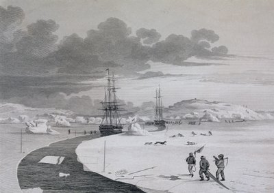 Cortando en la Isla de Invierno, octubre de 1821, del Diario de un Segundo Viaje para el Descubrimiento de un Paso del Noroeste desde el Atlántico hasta el Pacífico realizado en los años 1821-22-23, por William Edward de Captain George Francis Lyon