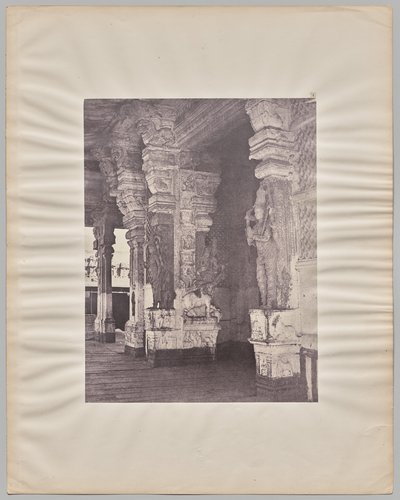 Pudhu Mandapa a Tirumala Nayak (r. 1623-59), Templo Meenakshi Sundareshwar, Madurai de Captain Linnaeus Tripe