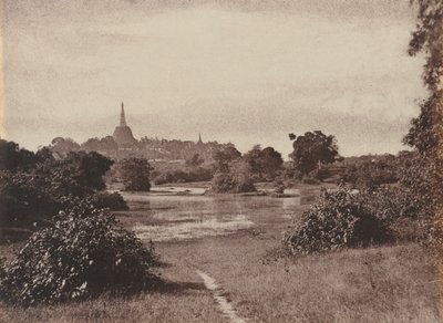 Rangún. Vista cerca del lago, 1855 de Captain Linnaeus Tripe