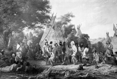 Baile del perro de los Dakotas, c1847 de Captain Seth Eastman
