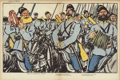 Visita del Presidente Loubet a Rusia, ilustración para Le Rire de Caran d Ache