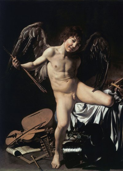 Alemán: Amor als Sieger Amor Vincit Omnia de Caravaggio