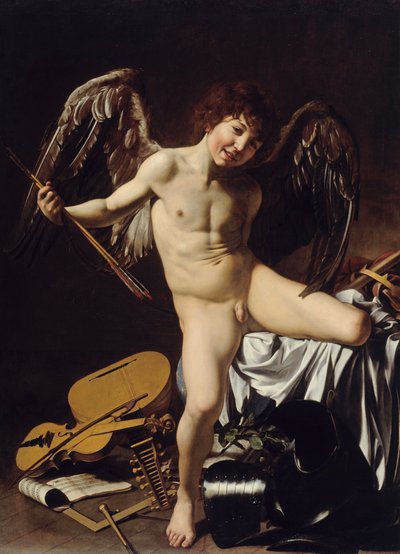 Alemán: Amor als Sieger Amor Vincit Omnia de Caravaggio