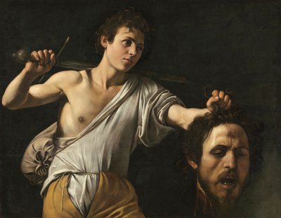 Italiano:  Davide con la testa di Golia David con la cabeza de Goliat de Caravaggio