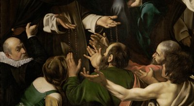 Madonna del Rosario de Michelangelo Merisi da  Caravaggio