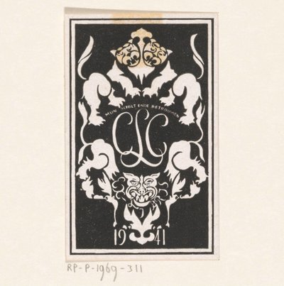 Ex libris van Carel Lion Cachet de Carel Adolph Lion Cachet