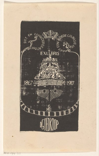 Ex libris de D. Goedkoop de Carel Adolph Lion Cachet
