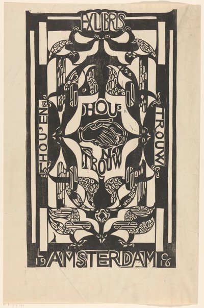 Ex libris de la asociación Hou