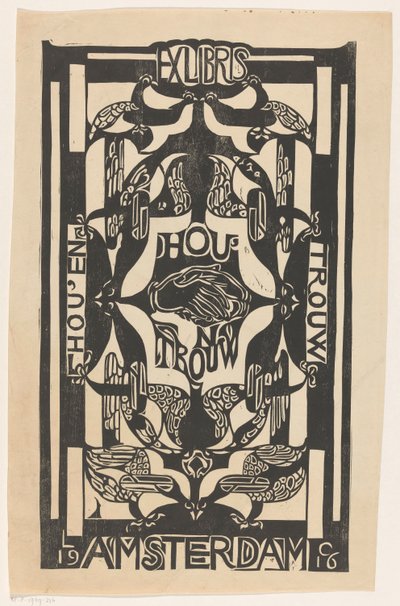 Ex libris de la asociación Hou