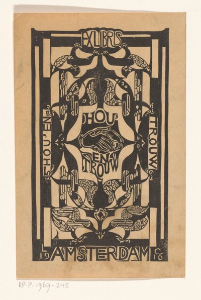 Ex libris de la asociación Hou