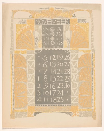 Kalenderblatt November 1899 de Carel Adolph Lion Cachet