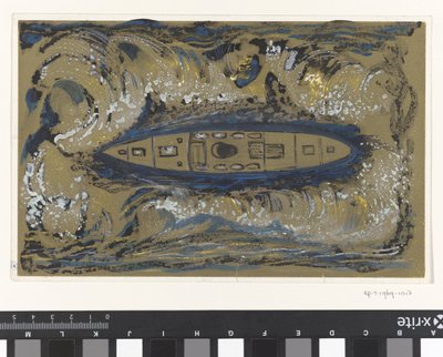 Diseño de la viñeta de la naviera Royal Paket de Carel Adolph Lion Cachet