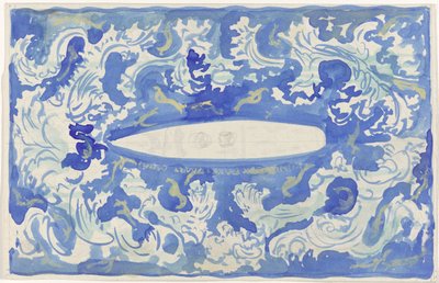 Diseño de la viñeta de la naviera Royal Paket de Carel Adolph Lion Cachet