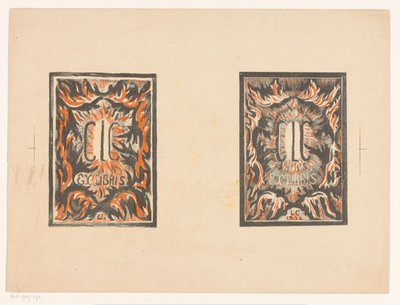 Dos ex libris de Carel Lion Cachet de Carel Adolph Lion Cachet