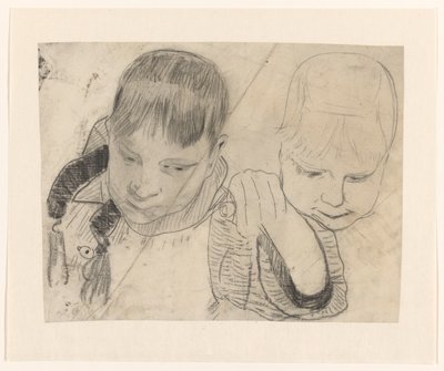 Dos niños, vistos de frente de Carel Adolph Lion Cachet