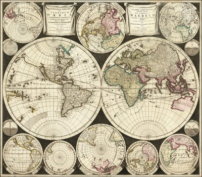 Mapa del mundo de 1696 por Carolus Allard de Carel Allard