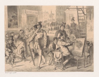 El artista sale a la calle
Aristocracia y democracia en el arte (título en el objeto)
Tydspiegel-phantasien No. 2 (título de la serie) de Carel Christiaan Antony Last (attributed to)