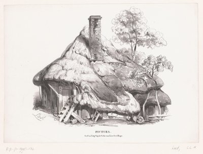 Granja con techo de césped Pictura (título de la serie sobre el objeto) de Carel Christiaan Antony Last