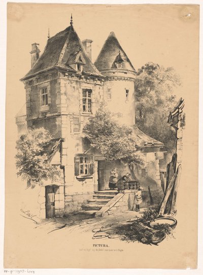 Entrada de servicio de un castillo o casa Pictura (título de la serie sobre el objeto) de Carel Christiaan Antony Last