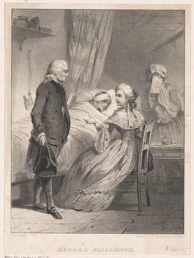 Isabel de Francia junto al lecho de un enfermo de Carel Christiaan Antony Last