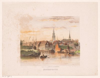 Vista de Groningen desde Noorderhaven Noorder-Haven (título sobre el objeto) de Carel Christiaan Antony Last