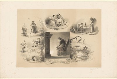 joven, sentado, reflexionando, por, un, chimenea Mitos del fuego (título sobre el objeto) de Carel Christiaan Antony Last