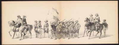 Mascarada de los estudiantes de Leiden, 1850 (lámina 10) Intogt por Frederik Hendrik en 