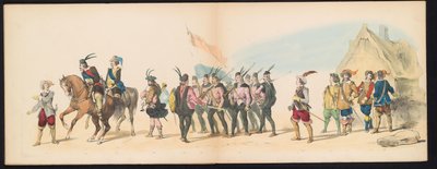 Mascarada de los estudiantes de Leiden, 1850 (lámina 11) Intogt por Frederik Hendrik en 