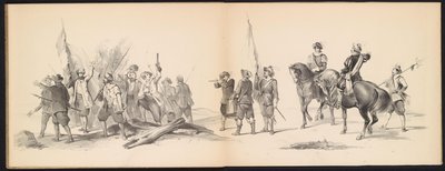 Mascarada de los estudiantes de Leiden, 1850 (Lámina 12) Intogt por Frederik Hendrik en 
