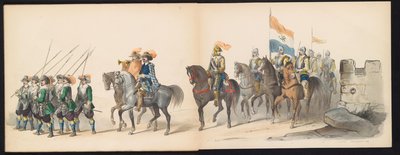 Mascarada de los estudiantes de Leiden, 1850 (Lámina 13) Intogt por Frederik Hendrik en 