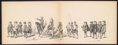 Mascarada de los estudiantes de Leiden, 1850 (lámina 2) Intogt por Frederik Hendrik en 