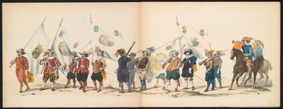 Mascarada de los estudiantes de Leiden, 1850 (lámina 3) Intogt por Frederik Hendrik en 
