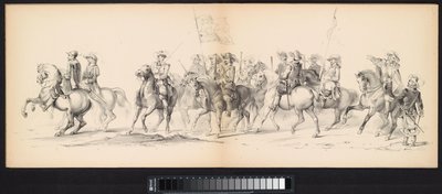 Mascarada de los estudiantes de Leiden, 1850 (Lámina 4) Intogt por Frederik Hendrik en 