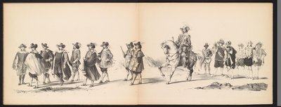 Mascarada de los estudiantes de Leiden, 1850 (lámina 6) Intogt por Frederik Hendrik en 