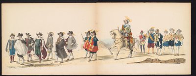 Mascarada de los estudiantes de Leiden, 1850 (lámina 6) Intogt por Frederik Hendrik en 