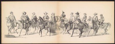 Mascarada de los estudiantes de Leiden, 1850 (lámina 7) Intogt por Frederik Hendrik en 