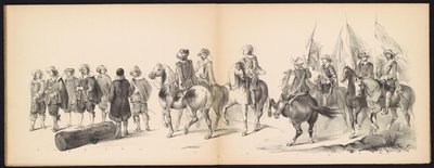Mascarada de los estudiantes de Leiden, 1850 (lámina 9) Intogt por Frederik Hendrik en 